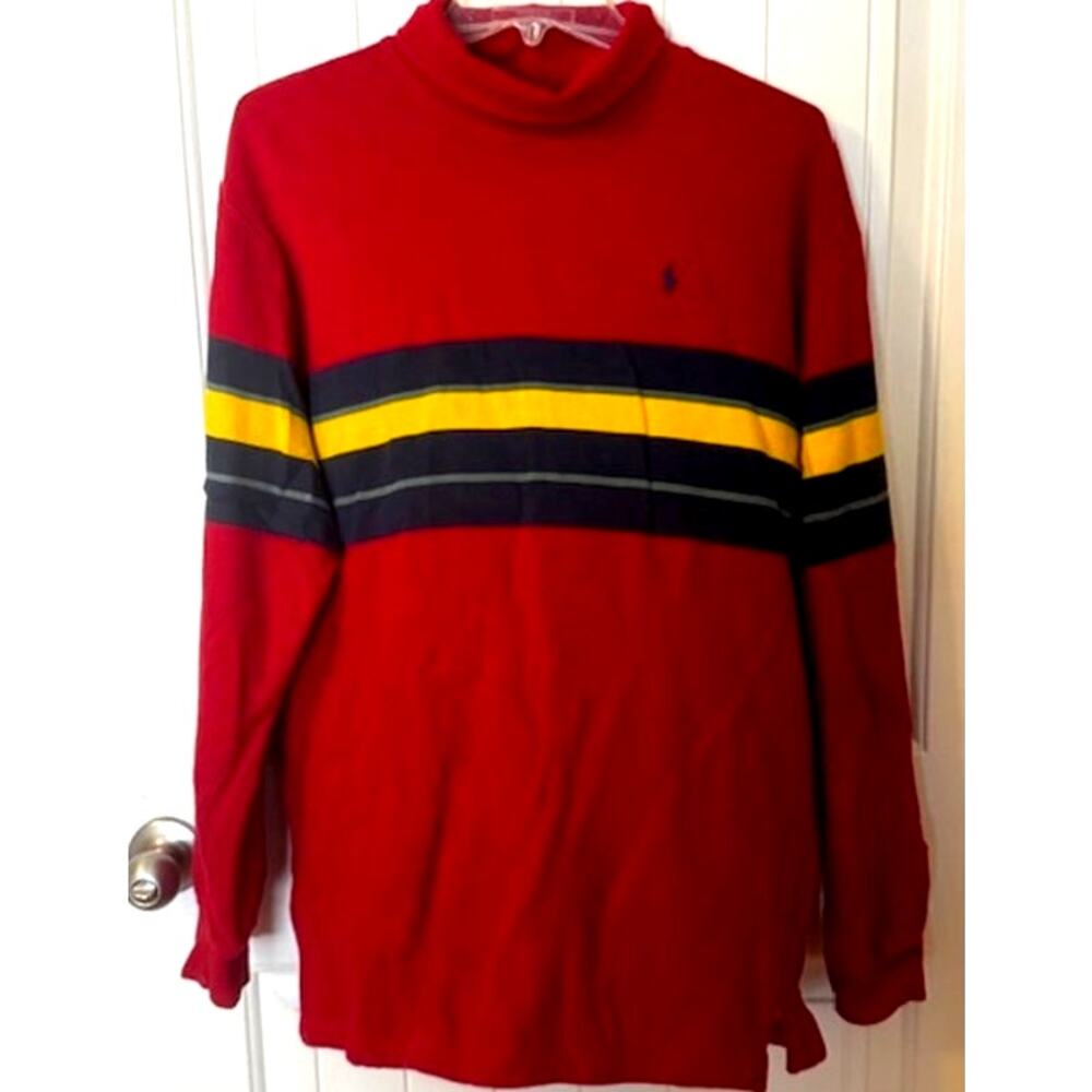Polo Ralph Lauren Vintage Circa 1985 Cotton Turtleneck Size L